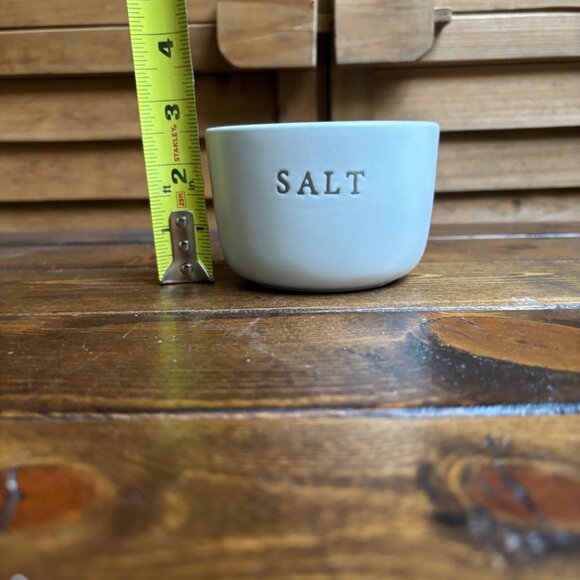Hearth & Hand Stoneware Salt Cellar with Embossed Label - Dishwasher Safe - Picture 3 of 4
